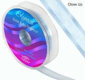 15mm Satin Edge Organza Ribbon Light Blue - Ribbons