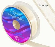 25mm Satin Edge Organza Ribbon Ivory - Ribbons