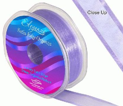 25mm Satin Edge Organza Ribbon Lavender - Ribbons