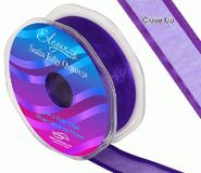 25mm Satin Edge Organza Ribbon Purple - Ribbons