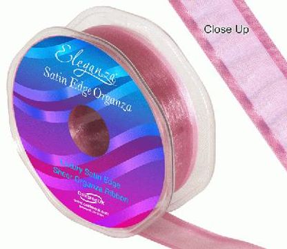 25mm Satin Edge Organza Ribbon Dusky Pink - Ribbons