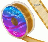 25mm Satin Edge Organza Ribbon Gold - Ribbons