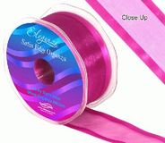 38mm Satin Edge Organza Ribbon Fuchsia - Ribbons