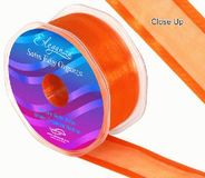 38mm Satin Edge Organza Ribbon Orange - Ribbons