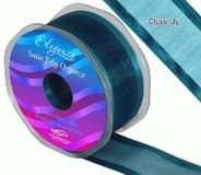 38mm Satin Edge Organza Ribbon Teal - Ribbons