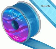 38mm Satin Edge Organza Ribbon Turquoise - Ribbons