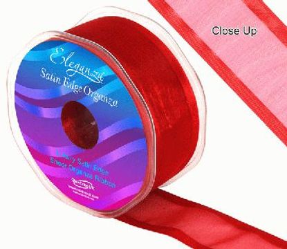 38mm Satin Edge Organza Ribbon Red - Ribbons