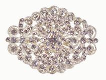 Diamant&eacute; Brooches - Large Vintage Oval Diamant&eacute; Encrusted 45 x 63mm 1pc - Accessories
