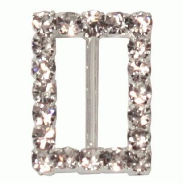 Diamanté Buckles - Rectangle 15x21mm 6pcs - Accessories