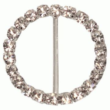 Diamanté Buckles - Round 32mm 4pcs - Accessories