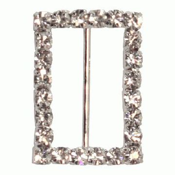 Diamanté Buckles - Rectangle 23x32mm 4pcs - Accessories