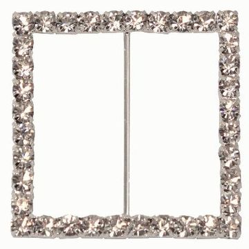 Diamanté Buckle - Square 55mm 1pc - Accessories