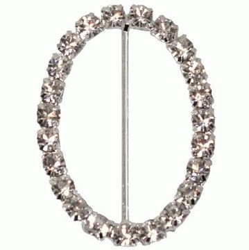 Diamanté Buckle - Oval 39x55mm 1pc - Accessories