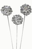 Eleganza Large Diamante Petals Wire Pick 25mm 3pcs - Accessories