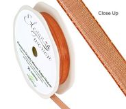 Woven Edge Ribbon 6mm x 20m Copper No.23 - Ribbons