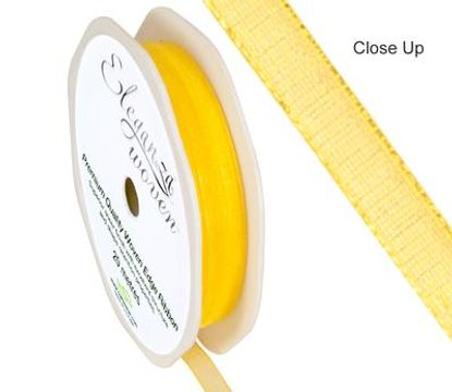 Woven Edge Ribbon 6mm x 20m Yellow No.11 - Ribbons