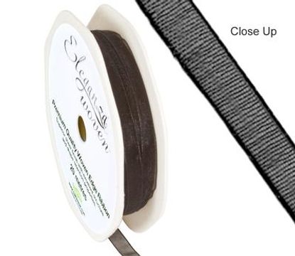 Woven Edge Ribbon 6mm x 20m Black No.20 - Ribbons