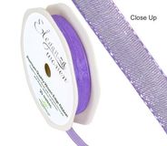 Woven Edge Ribbon 6mm x 20m Purple No.36 - Ribbons