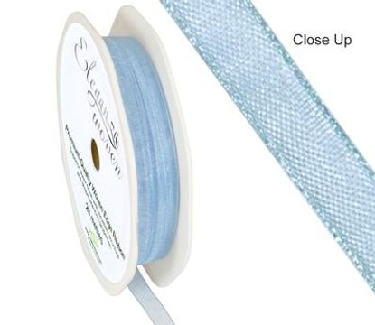 Woven Edge Ribbon 6mm x 20m Aqua No.54 - Ribbons