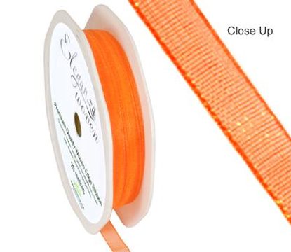 Woven Edge Ribbon 6mm x 20m Orange No.04 - Ribbons