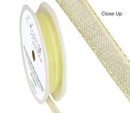 Woven Edge Ribbon 6mm x 20m Pale Yellow No.10 - Ribbons