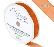 Woven Edge Ribbon 15mm x 20m Copper No.23 - Ribbons