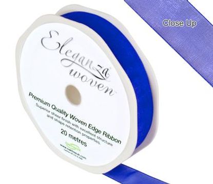 Woven Edge Ribbon 15mm x 20m Royal Blue No.18 - Ribbons