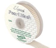 Eleganza Pearl Mesh 6 Row x 5 Yards Ivory No.61 - Accessories