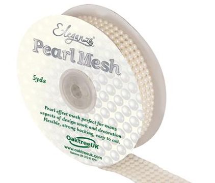 Eleganza Pearl Mesh 6 Row x 5 Yards Ivory No.61 - Accessories