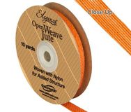 Eleganza Open Weave Jute 10mm x 9.1m (10yds) Orange No.04 - Ribbons