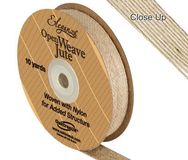 Eleganza Open Weave Jute 15mm x 9.1m (10yds) Natural No.02 - Ribbons