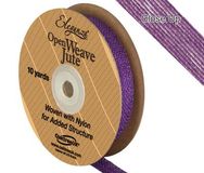 Eleganza Open Weave Jute 15mm x 9.1m (10yds) Purple No.36 - Ribbons