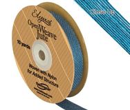 Eleganza Open Weave Jute 15mm x 9.1m (10yds) Aqua - Ribbons