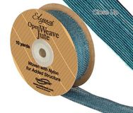 Eleganza Open Weave Jute 25mm x 9.1m (10yds) Teal No.56 - Ribbons