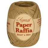 Eleganza Paper Raffia 8mm x 30m No.76 Tan - Ribbons
