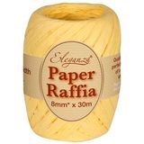 Eleganza Paper Raffia 8mm x 30m No.10 Pale Yellow - Ribbons