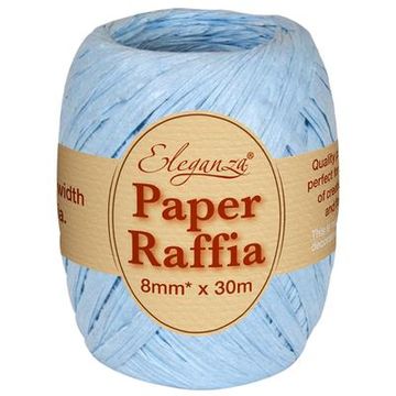 Eleganza Paper Raffia 8mm x 30m No.25 Lt. Blue - Ribbons