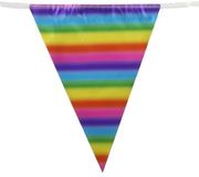 Party Bunting Metallic Rainbow 11 flags 3.9m - Banners & Bunting