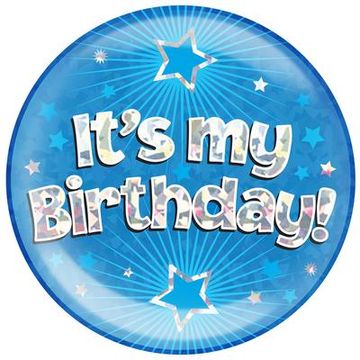 Oaktree Jumbo Badge - It’s My Birthday Blue - Partyware