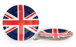 Oaktree Union Jack 9inch/23cm Plates 8pcs - Partyware