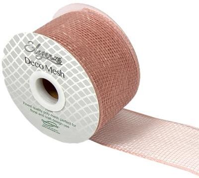 Eleganza Deco Mesh 63mm x 10m Rose Gold No.87 - Organza / Fabric