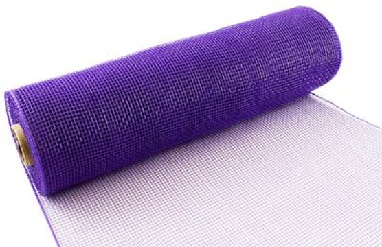 Eleganza Deco Mesh 25cm x 9.1m (10yds) Purple No.36 - Organza / Fabric