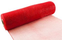 Eleganza Deco Mesh 25cm x 9.1m (10yds) Red No.16 - Organza / Fabric