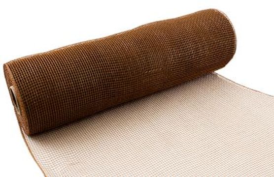 Eleganza Deco Mesh 25cm x 9.1m (10yds) Tan No.76 - Organza / Fabric