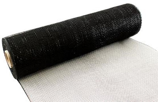 Eleganza Deco Mesh 25cm x 9.1m (10yds) Black No.20 - Organza / Fabric