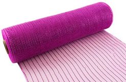 Eleganza Deco Mesh Metallic 25cm x 9.1m (10yds) Fuchsia No.28 - Organza / Fabric