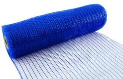 Eleganza Deco Mesh Metallic 25cm x 9.1m (10yds) Royal Blue No.18 - Organza / Fabric