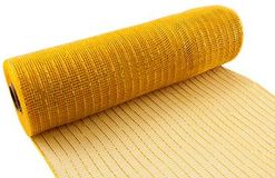 Eleganza Deco Mesh Metallic 25cm x 9.1m (10yds) Gold No.35 - Organza / Fabric