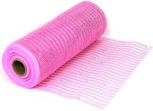 Eleganza Deco Mesh Metallic 25cm x 9.1m (10yds) Pink No.21 - Organza / Fabric