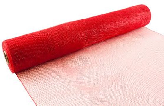 Eleganza Deco Mesh 53cm x 9.1m (10yds) Red No.16 - Organza / Fabric